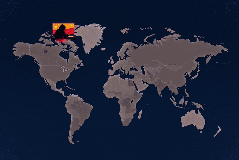 중국의 해킹 공격 위협./AI를 활용해 만든 이미지