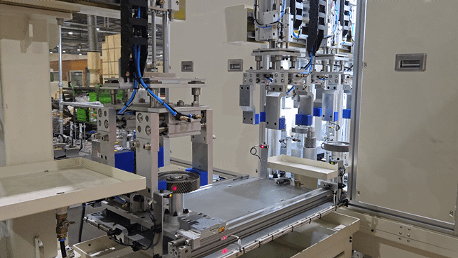 대동기어 1공장 내 Output Shaft SUB ASS’Y 생산 라인. [사진=최란 기자]