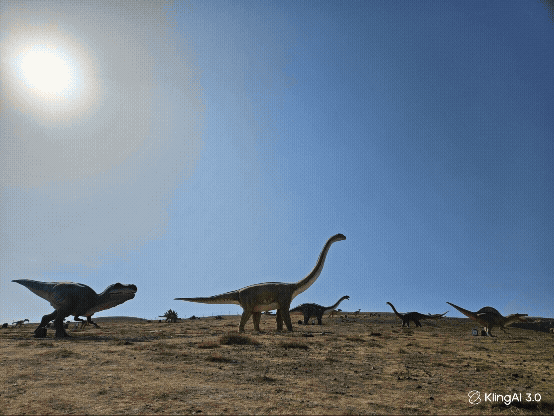 중국 ‘클링 3.0’을 사용해 만든 영상. 서울 도심에 공룡들이 활보하는 모습을 그렸다. (영상=클링)