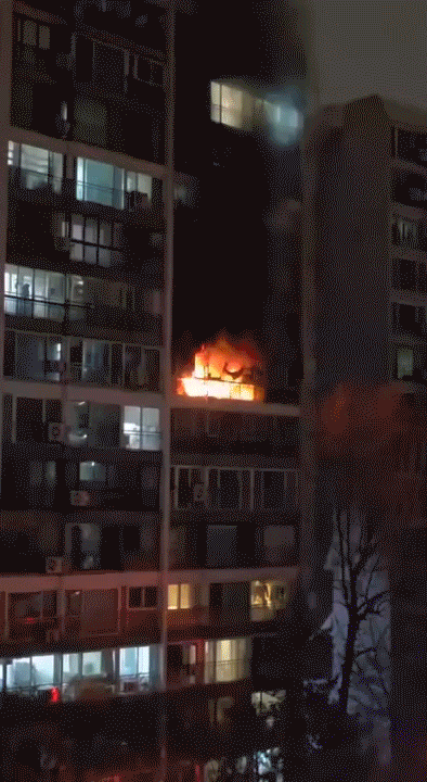 은마아파트 화재 당시 영상. 독자 제공