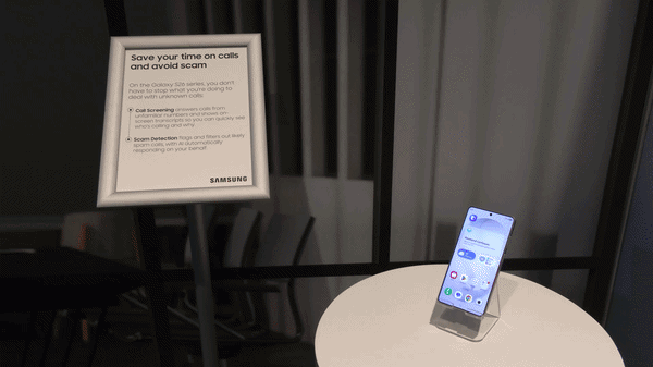 갤럭시 S26 시리즈의 통화 스크리닝 AI 기능. [사진=삼성전자]