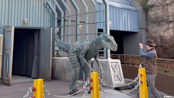 마치 살아 있는 듯한 공룡을 볼 수 있는 유니버설 스튜디오 할리우드ⓒ 뉴스1 윤슬빈 관광전문기자