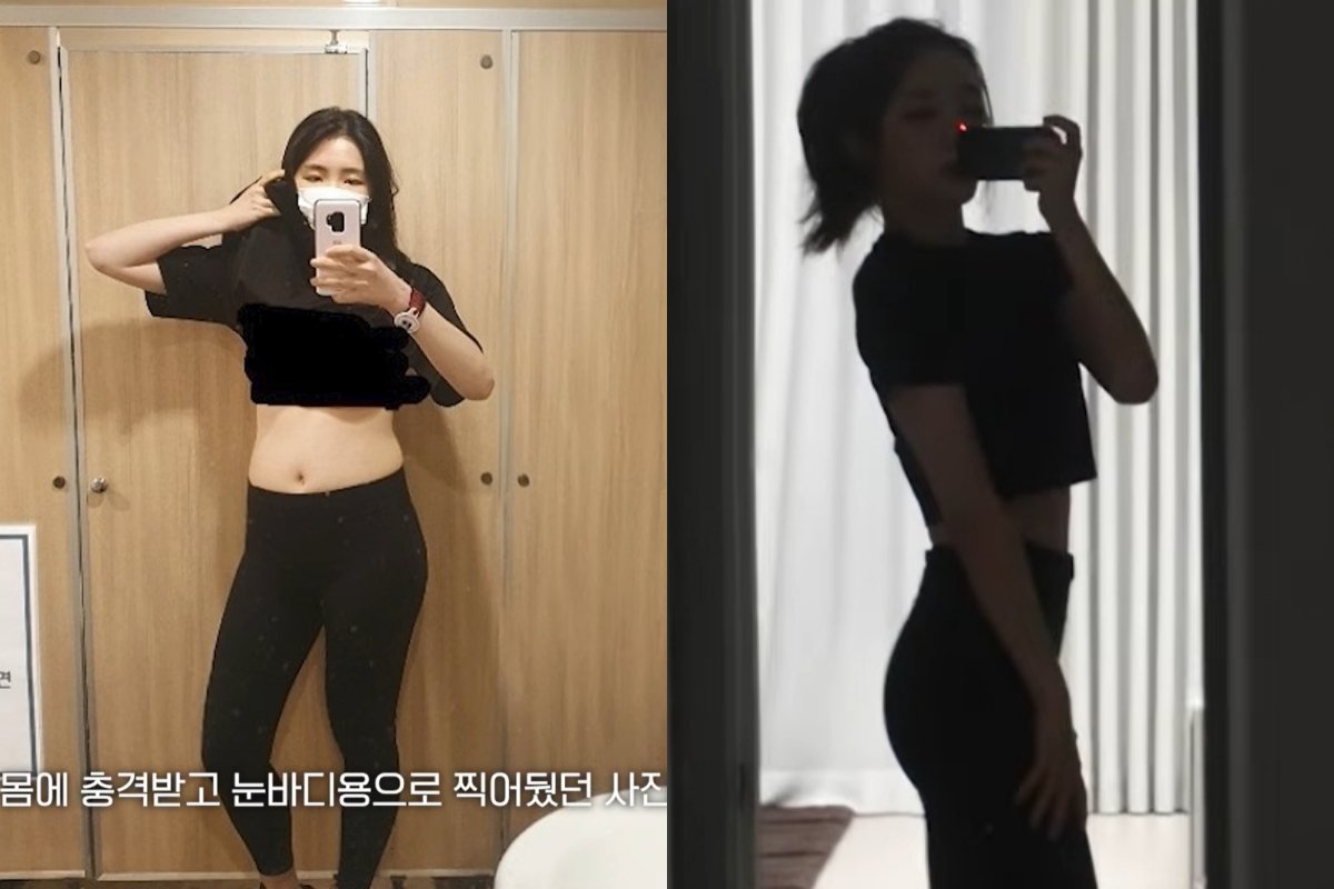 노란 수영복에 섹시한 몸매 어필하는 존예 처자