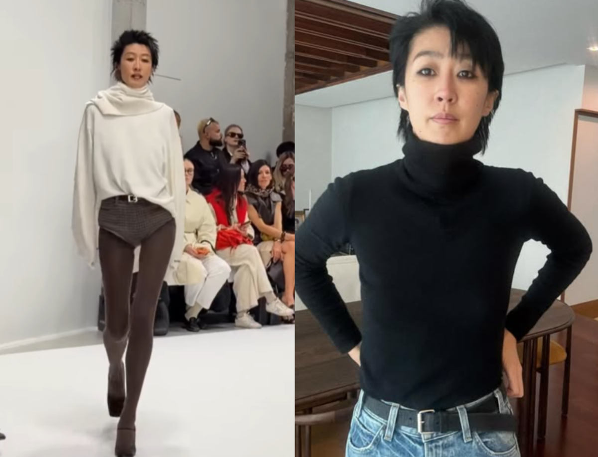 노란 수영복에 섹시한 몸매 어필하는 존예 처자