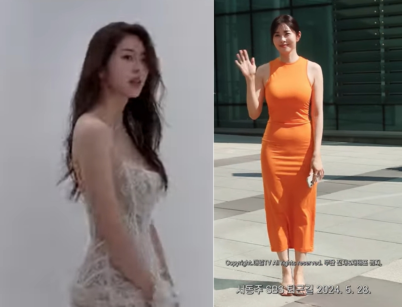 노란 수영복에 섹시한 몸매 어필하는 존예 처자