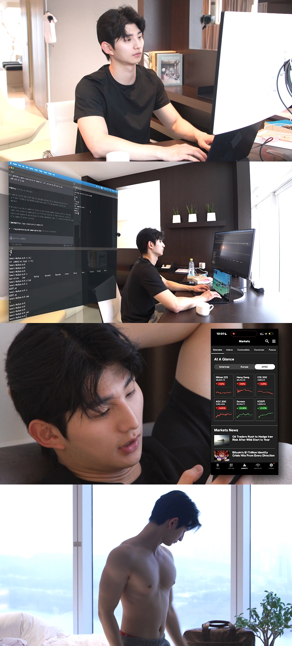 노란 수영복에 섹시한 몸매 어필하는 존예 처자