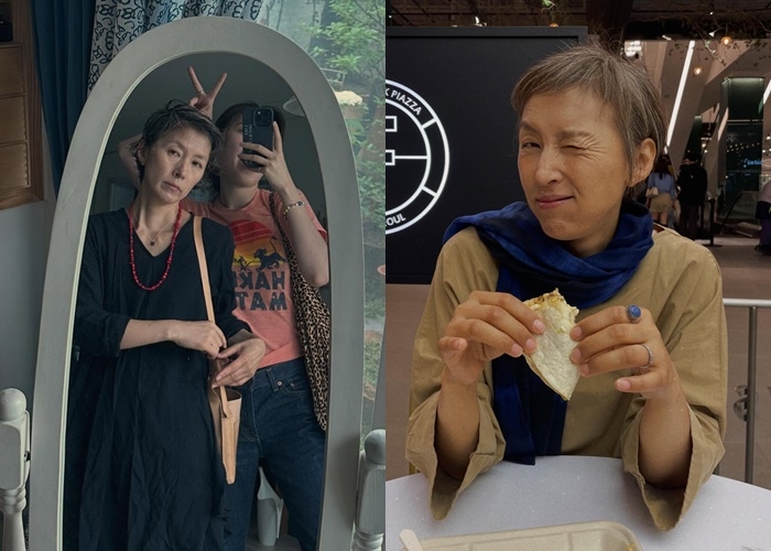 노란 수영복에 섹시한 몸매 어필하는 존예 처자