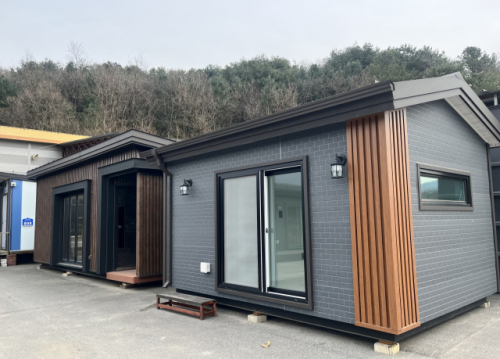 Exterior of a 13 square metre rural stay shelter built in Gangwon province