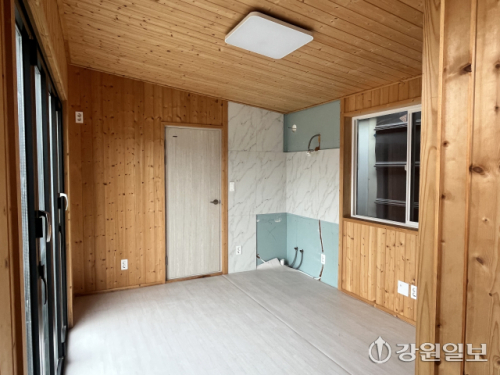 Interior of the same rural stay shelter