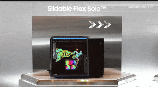 화면 오른쪽이 자동으로 확장되는 슬라이더블 플렉스 [삼성디스플레이 유튜브]