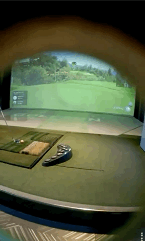 피해자가 촬영한 스크린 골프장 화면 모습. 일당은 USB 수신기를 컴퓨터에 미리 설치하고, 피해자가 타격을 위해 고개를 돌리는 순간 리모컨을 조작해 화면 방향을 움직였다./사진=서울경찰청 제공