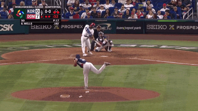 콜드게임을 완성하는 오스틴 웰스의 홈런. MLB.tv 화면 캡처