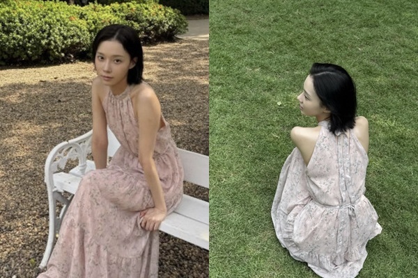 노란 수영복에 섹시한 몸매 어필하는 존예 처자