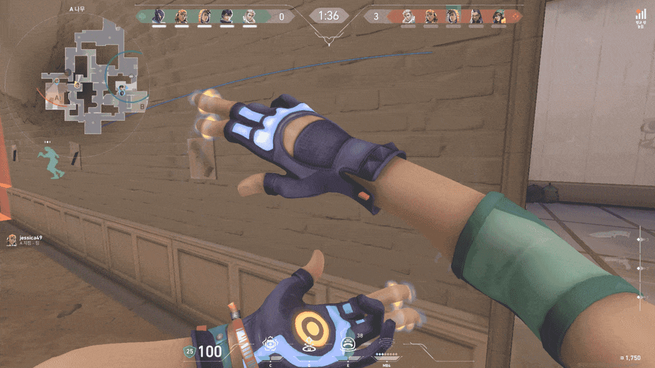 믹스의 궁극기에 맞으면 넉백과 함께 뇌진탕에 걸린다 (사진=최은상 기자)