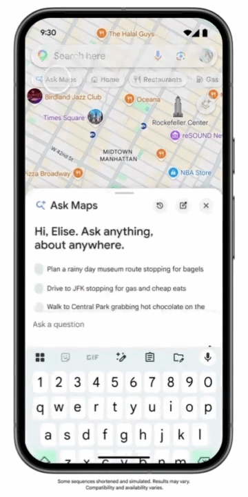 구글 지도의 '애스크 맵스'(Ask Maps) 예시 (구글 블로그 갈무리)