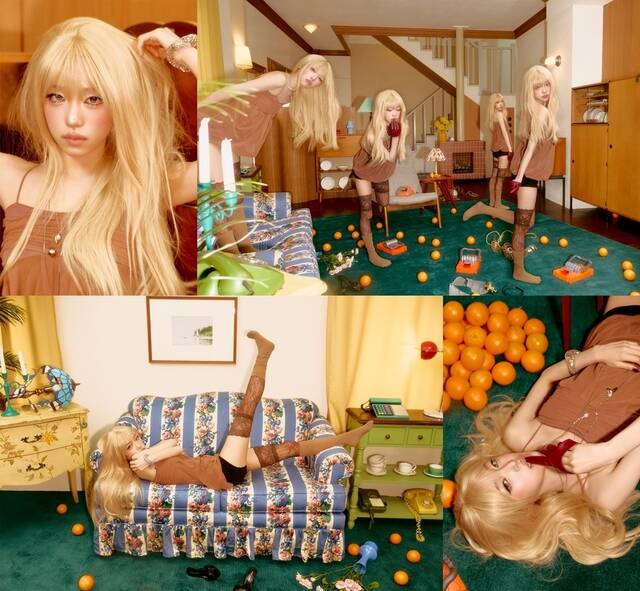 노란 수영복에 섹시한 몸매 어필하는 존예 처자