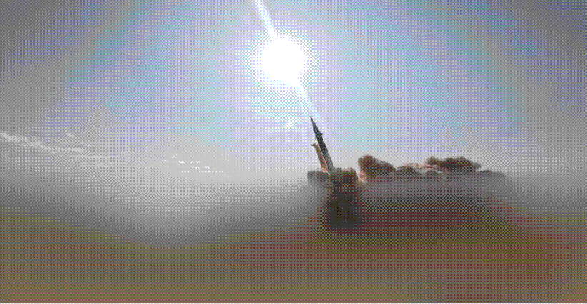 이란 혁명수비대(IRGC)가 공개한 세질-2 미사일 발사 장면. 이란 혁명수비대(IRGC) 텔레그램 캡처