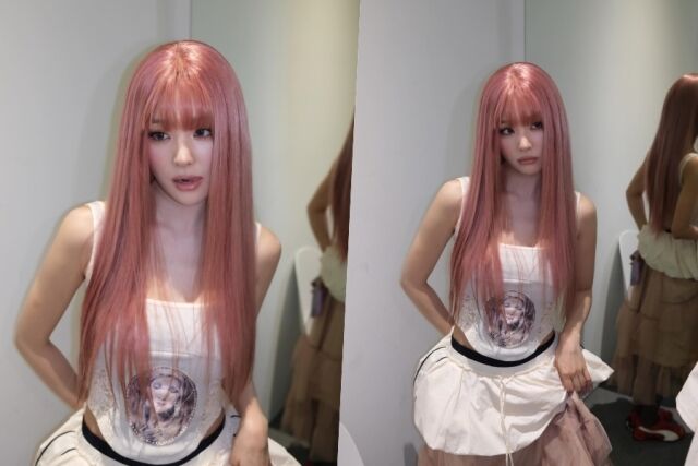 노란 수영복에 섹시한 몸매 어필하는 존예 처자