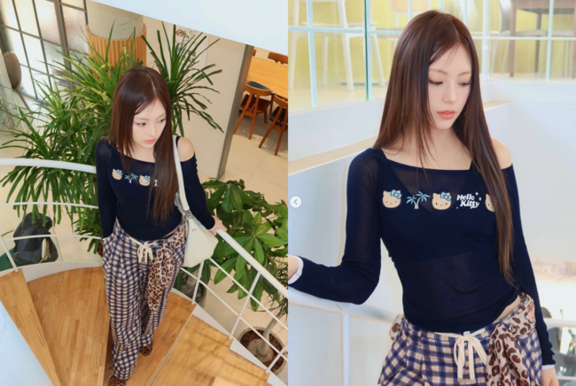 노란 수영복에 섹시한 몸매 어필하는 존예 처자