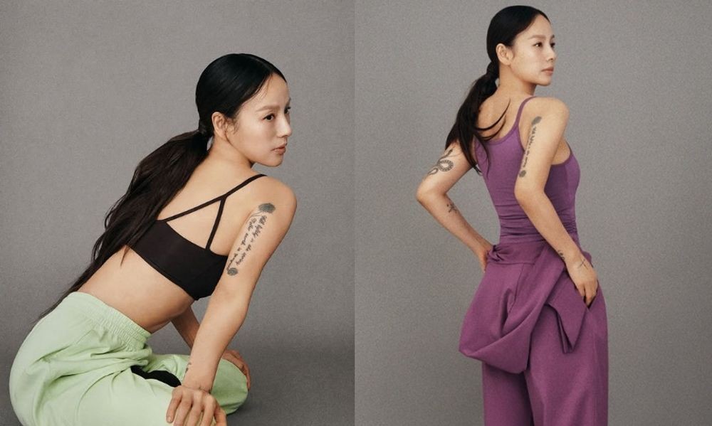 노란 수영복에 섹시한 몸매 어필하는 존예 처자