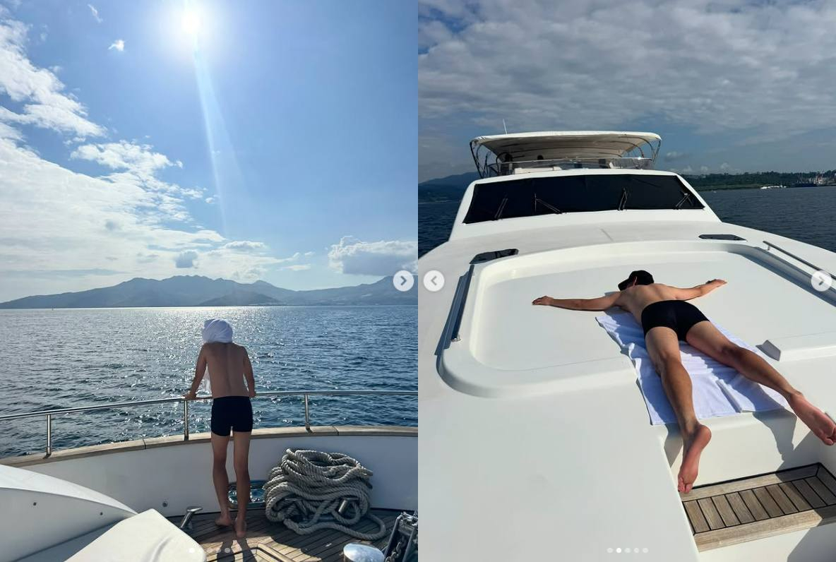 노란 수영복에 섹시한 몸매 어필하는 존예 처자