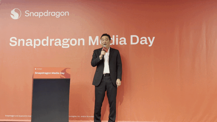 20일 오전 서울 서초구 JW 메리어트 호텔 서울에서 열린 '퀄컴 스냅드래곤 엘리트 데이 기자 간담회'에서 김상표 퀄컴코리아 사장이 발표하고 있다. (사진=박나리 기자)  *재판매 및 DB 금지