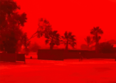 27일 호주 서부 샤크베이 캐러밴 공원에서 하늘이 핏빛으로 물드는 기상 현상이 관측됐다. 샤크베이 캐러밴 공원 페이스북 계정 캡처