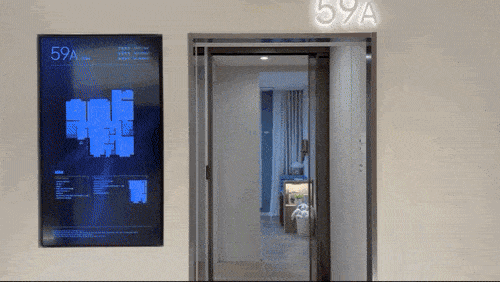 라클라체자이드파인 견본주택에 전시된 59㎡A타입 유니트 내부 모습. 신혜원 기자