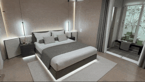 라클라체자이드파인 견본주택에 전시된 84㎡A타입의 마스터룸 모습. 신혜원 기자