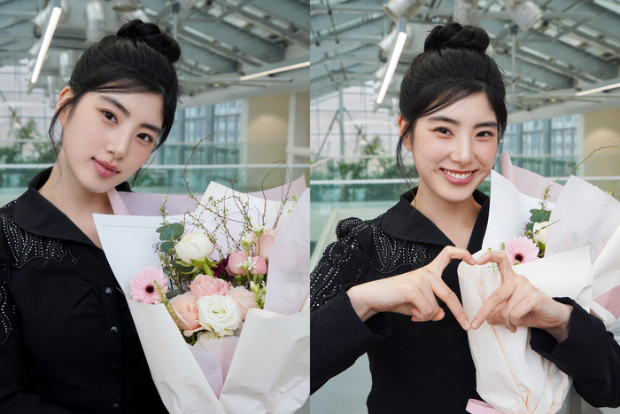 노란 수영복에 섹시한 몸매 어필하는 존예 처자