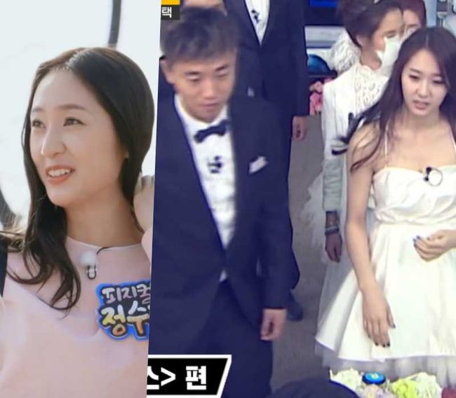 노란 수영복에 섹시한 몸매 어필하는 존예 처자