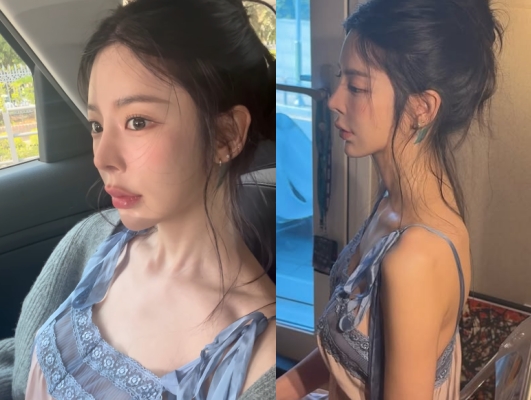 노란 수영복에 섹시한 몸매 어필하는 존예 처자