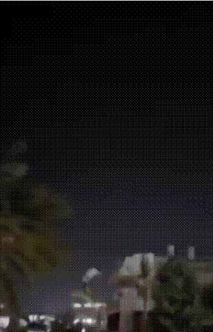 이란 집속탄 미사일 폭격 당시 모습이라며 소셜미디어에 올라온 영상. /X