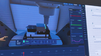 인터엑스의 기술이 탑재된 완전 자율 머신이 작동하는 모습. [사진=황세웅 기자]