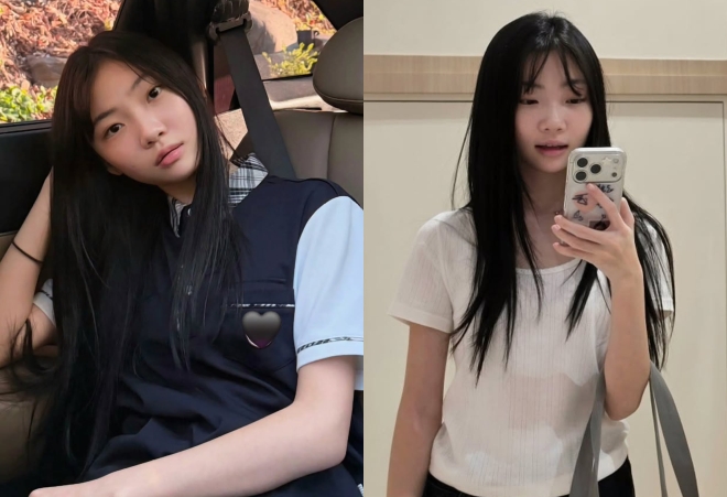 노란 수영복에 섹시한 몸매 어필하는 존예 처자