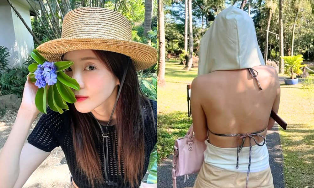 노란 수영복에 섹시한 몸매 어필하는 존예 처자