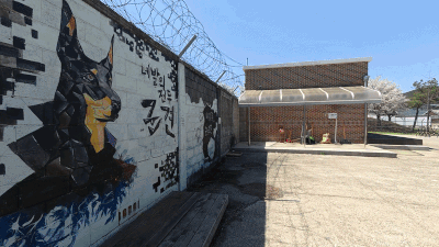 춘천 육군 군견훈련소에서 만난 은퇴군견 두희 모습. 전병준 기자