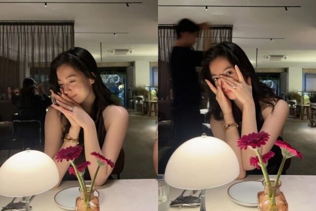 노란 수영복에 섹시한 몸매 어필하는 존예 처자