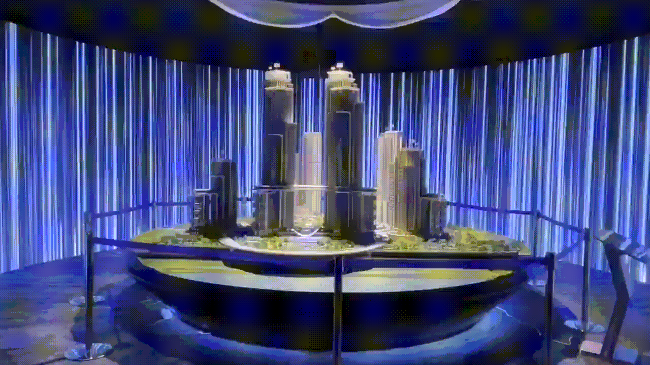 홍보관 내 전시된 단지 모형도. 황소영 기자 fangso@donga.com