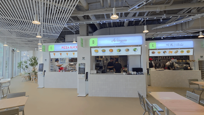 무신사 메가스토어 성수 4층에 조성된 '푸드가든'. (사진=지디넷코리아)