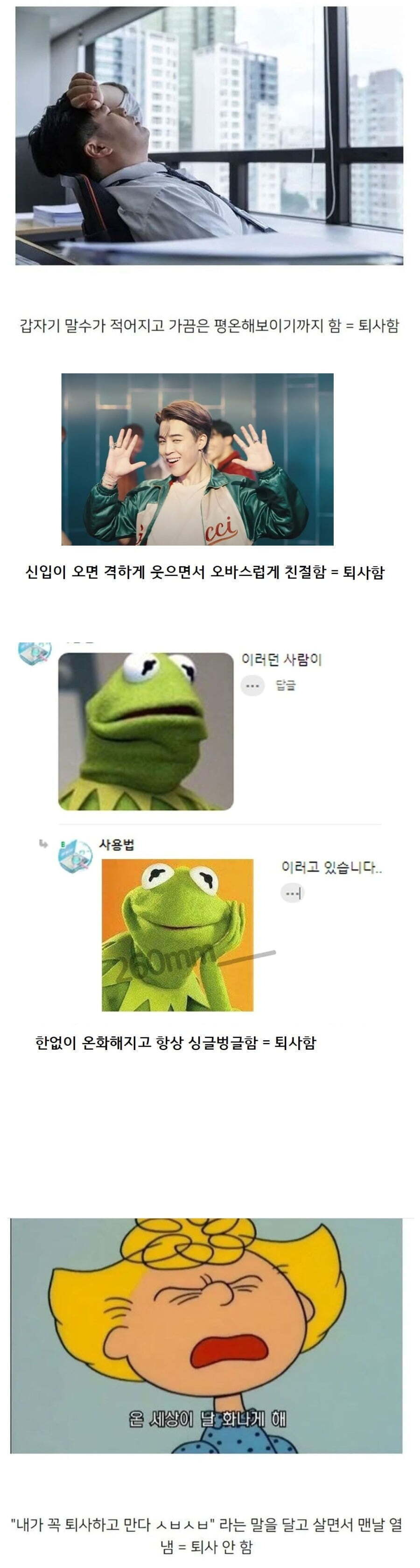 직장인 퇴사할 때 보이는 징조 | 인스티즈