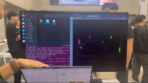 지난 22일 서울 디캠프 마포에서 열린 엔비디아 AI 에이전트 구축 데모 프로그램 ‘빌드어클로’에서 ‘핑퐁게임’ 시연이 진행 중인 모습. 정수연 기자