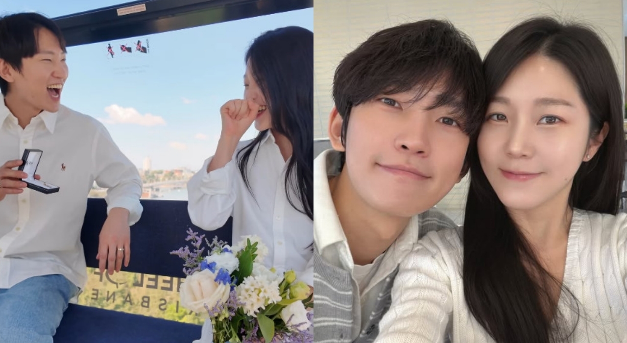 노란 수영복에 섹시한 몸매 어필하는 존예 처자