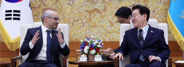 이재명 대통령과 데미스 하사비스 구글 딥마인드 CEO 접견