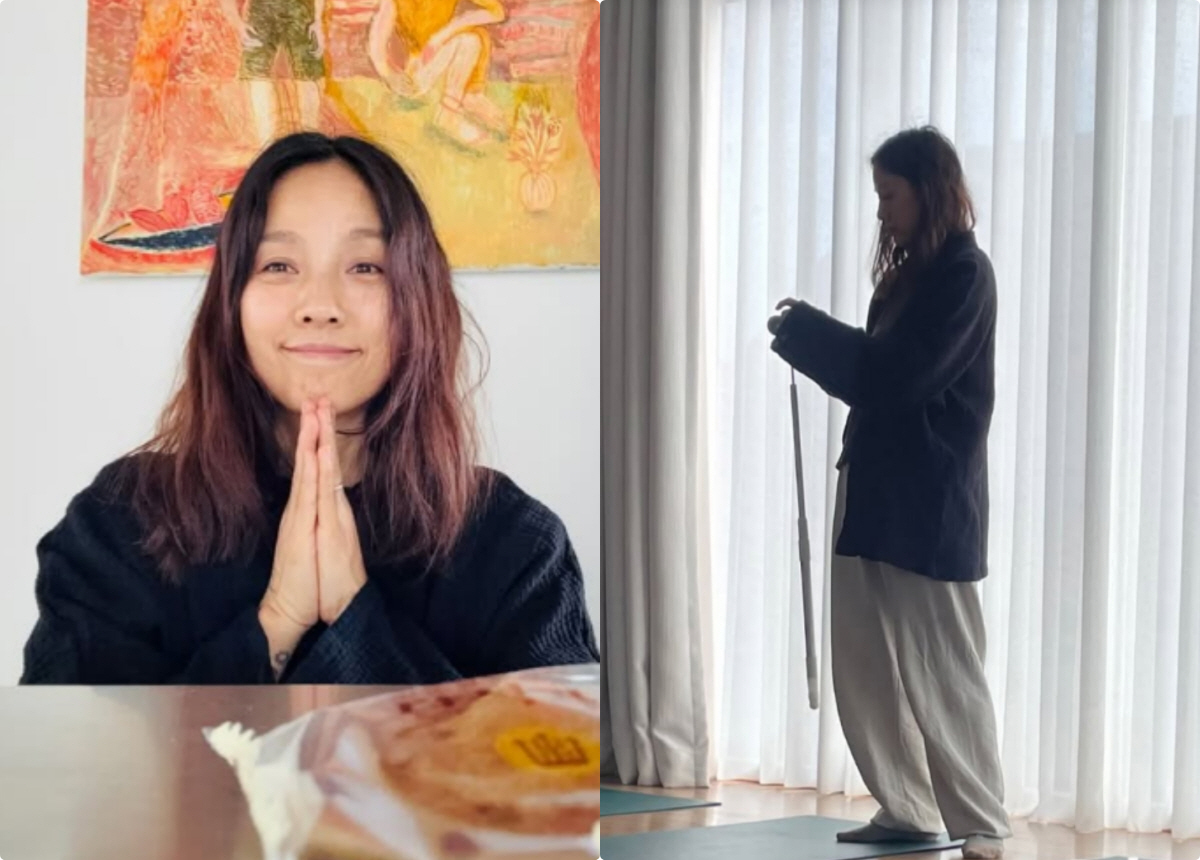 노란 수영복에 섹시한 몸매 어필하는 존예 처자
