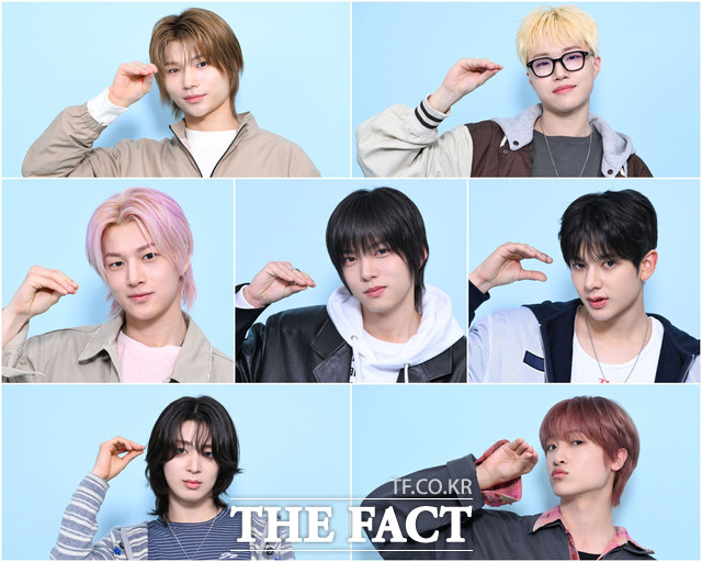 NAZE's Yuya, Ato, Turn, Kim Gun, Kaisei, Yunki, and Dohyuk (clockwise from top left) garnered much attention for their lead roles in the Japanese TBS drama 'Dream Stage' before their official debut.