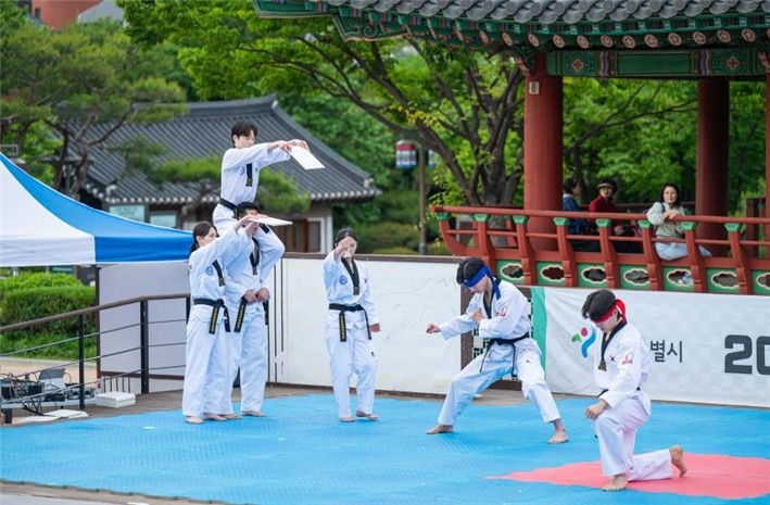 Seoul-si taekwondo permanent performance scene