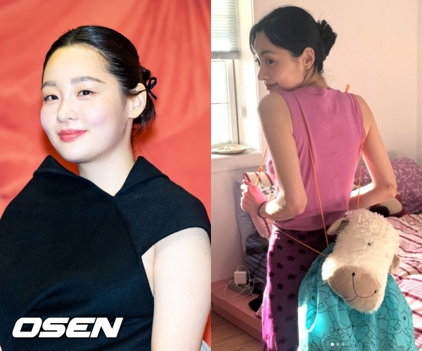 노란 수영복에 섹시한 몸매 어필하는 존예 처자