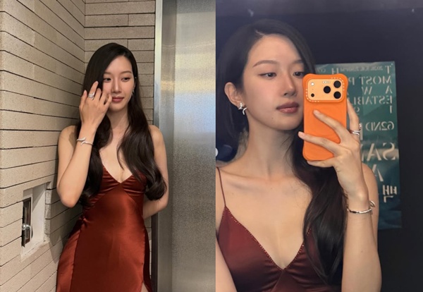 노란 수영복에 섹시한 몸매 어필하는 존예 처자