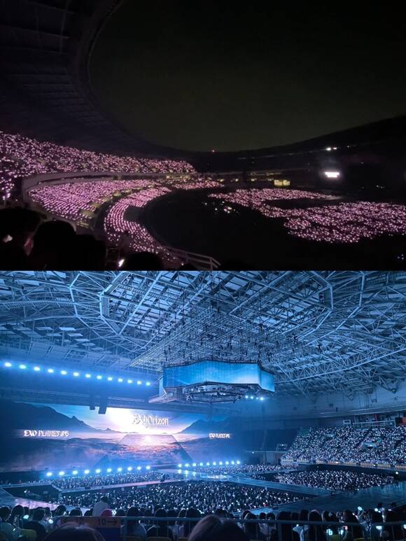 Fans filling the venue go beyond simply shouting, creating another scene through sing-alongs. /Social media capture, provided by reader